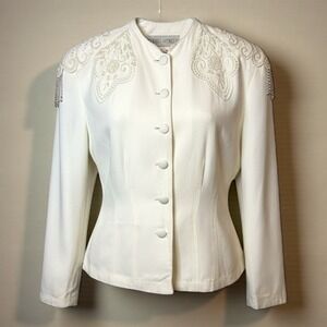 Vintage Rhonda Harness Size 6 Formal Applique' Blazer Jacket Western Glam